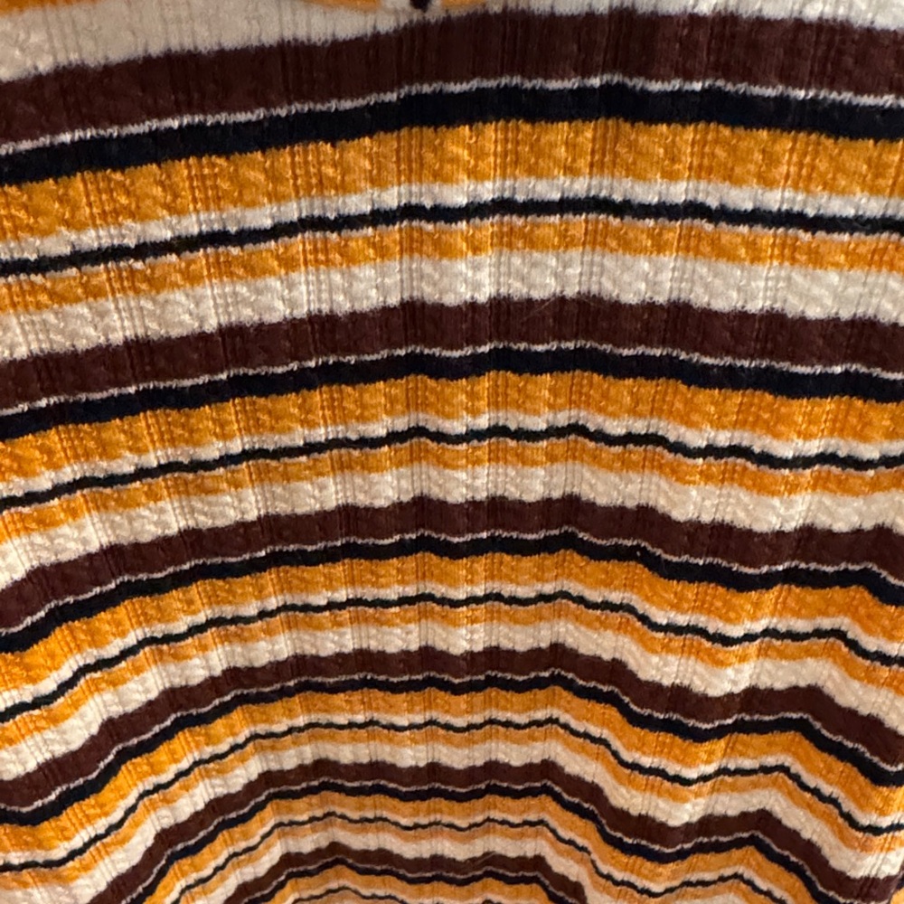 Pilcro Mustard, Brown & Black Striped Tank Top - Picture 3 of 3